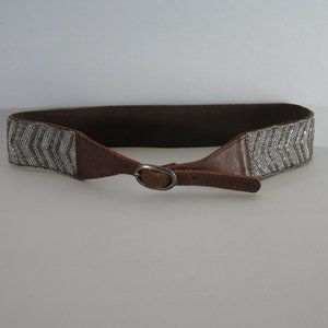 Abercrombie & Fitch Womens X-Small / Small Brown Beaded Bohemian Belt